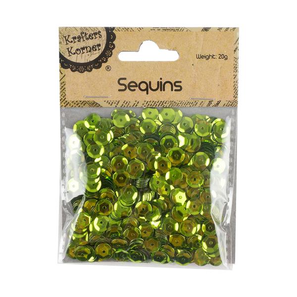 Sequin Round Laser 20gm Light Green